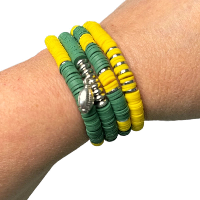 Football Green and Yellow Bracelet
