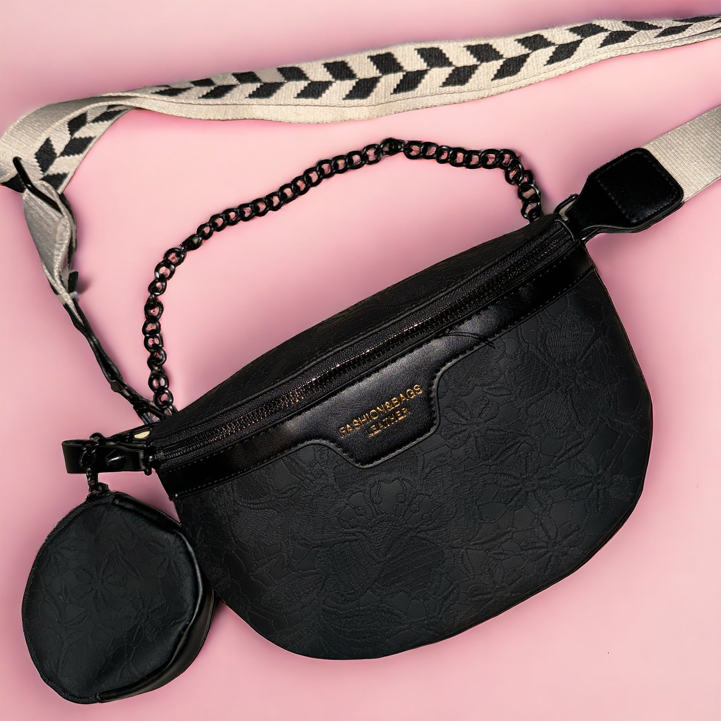 Embroidered Cross Body Bag