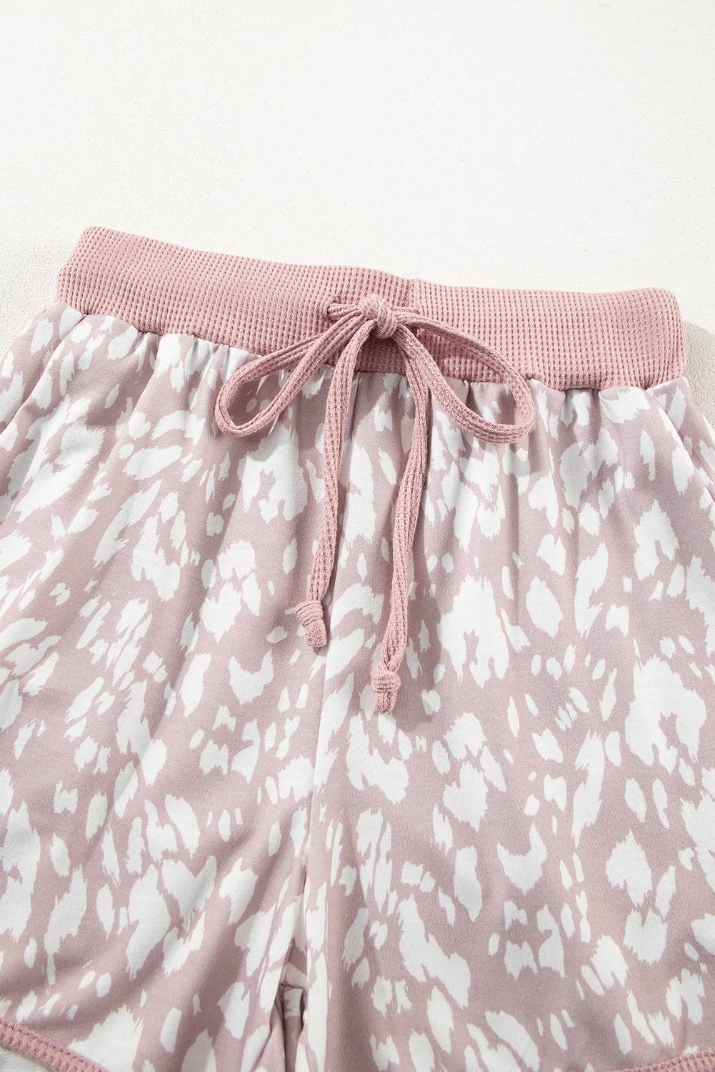 Leopard Elastic Waist Summer Shorts