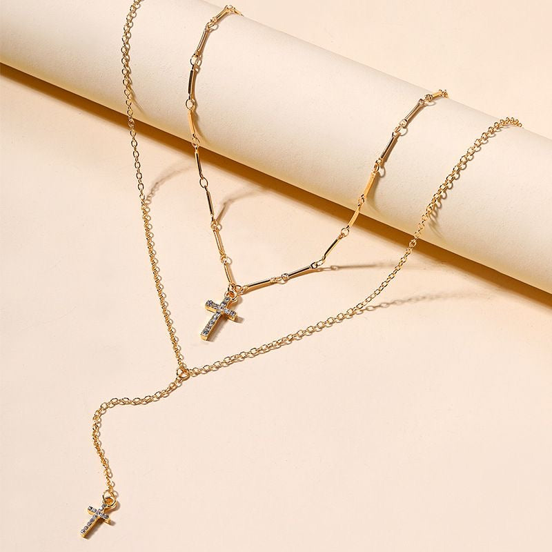 Cross Layered Necklace