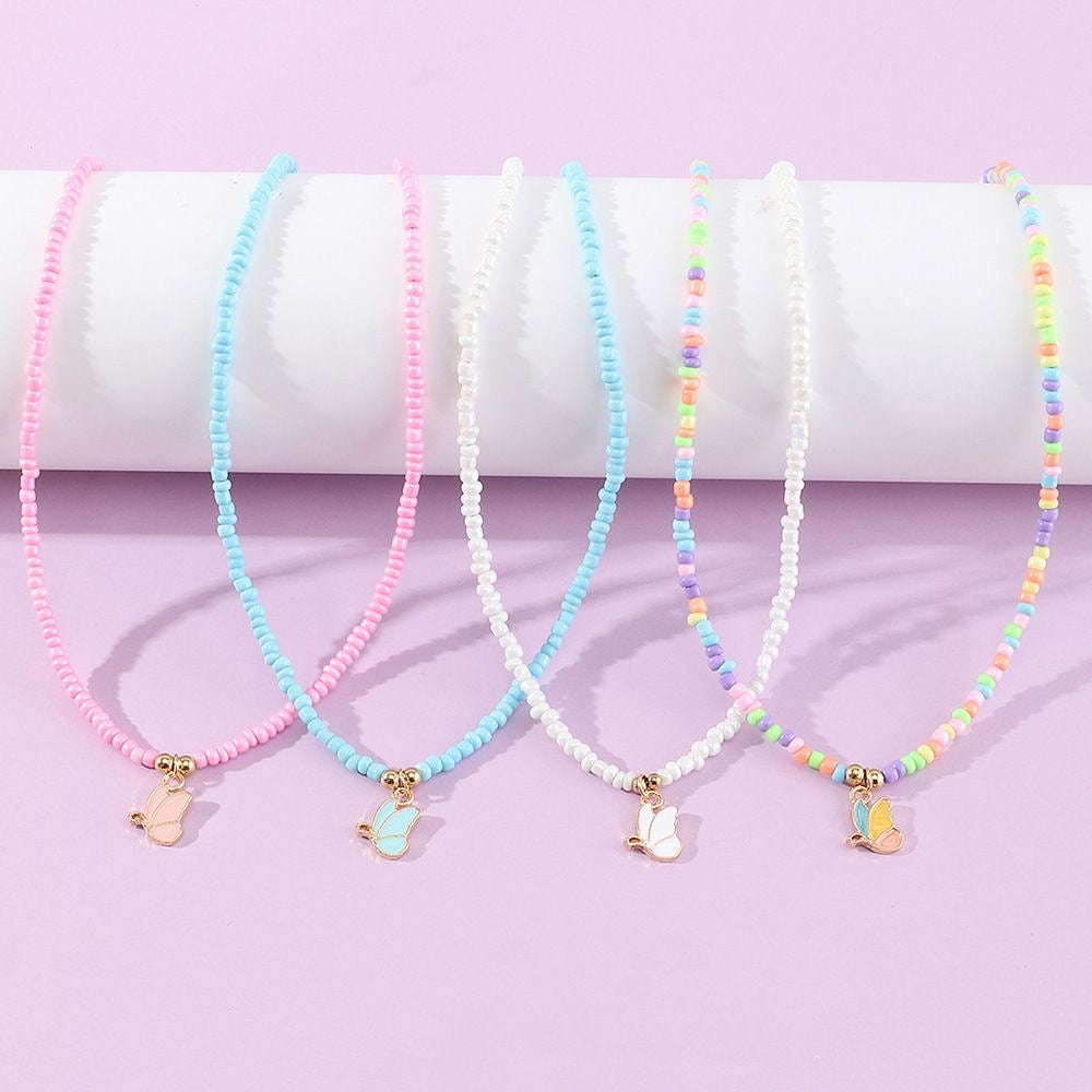 Butterfly Beaded Kids Necklace