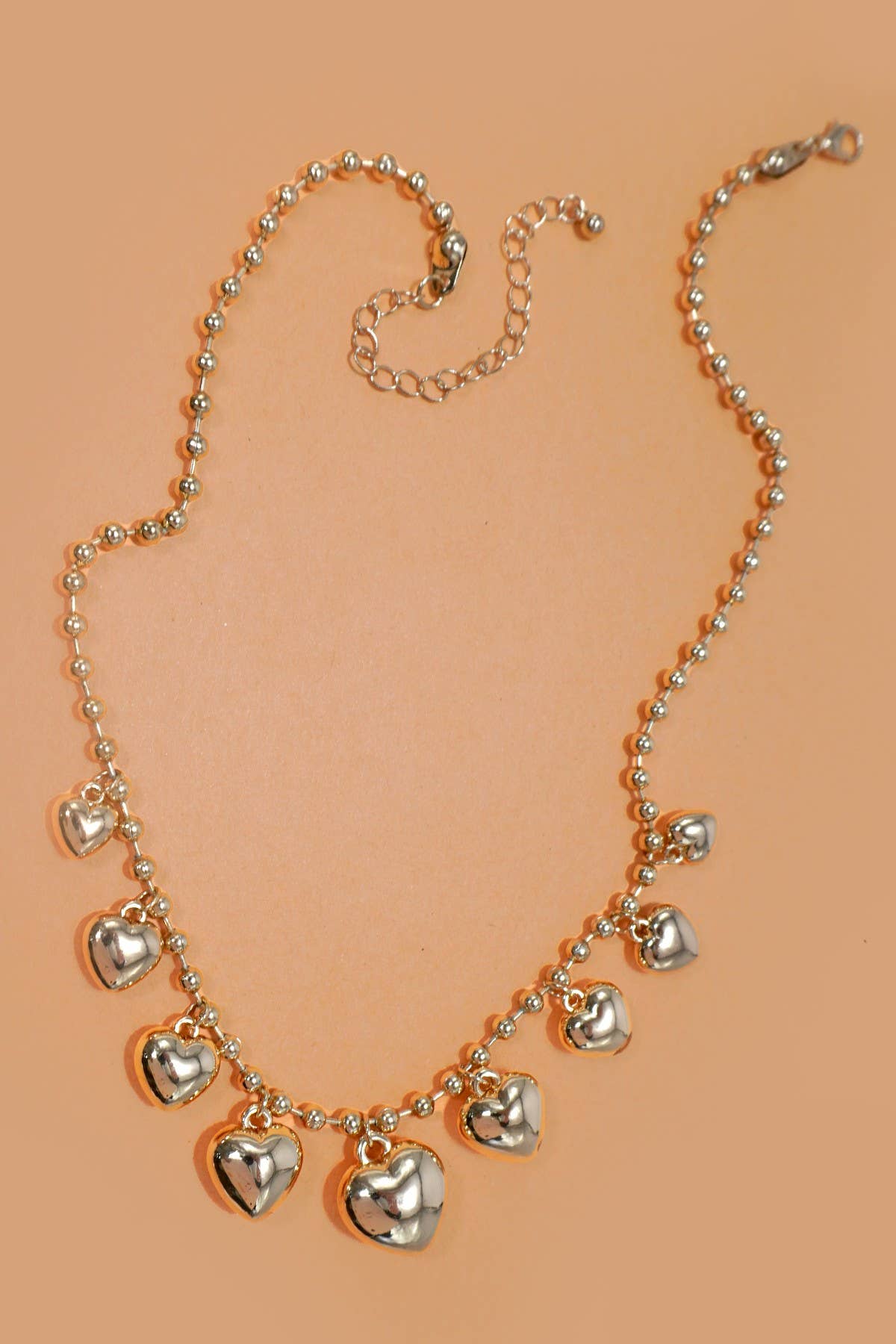 Puffy Heart Charm Necklace