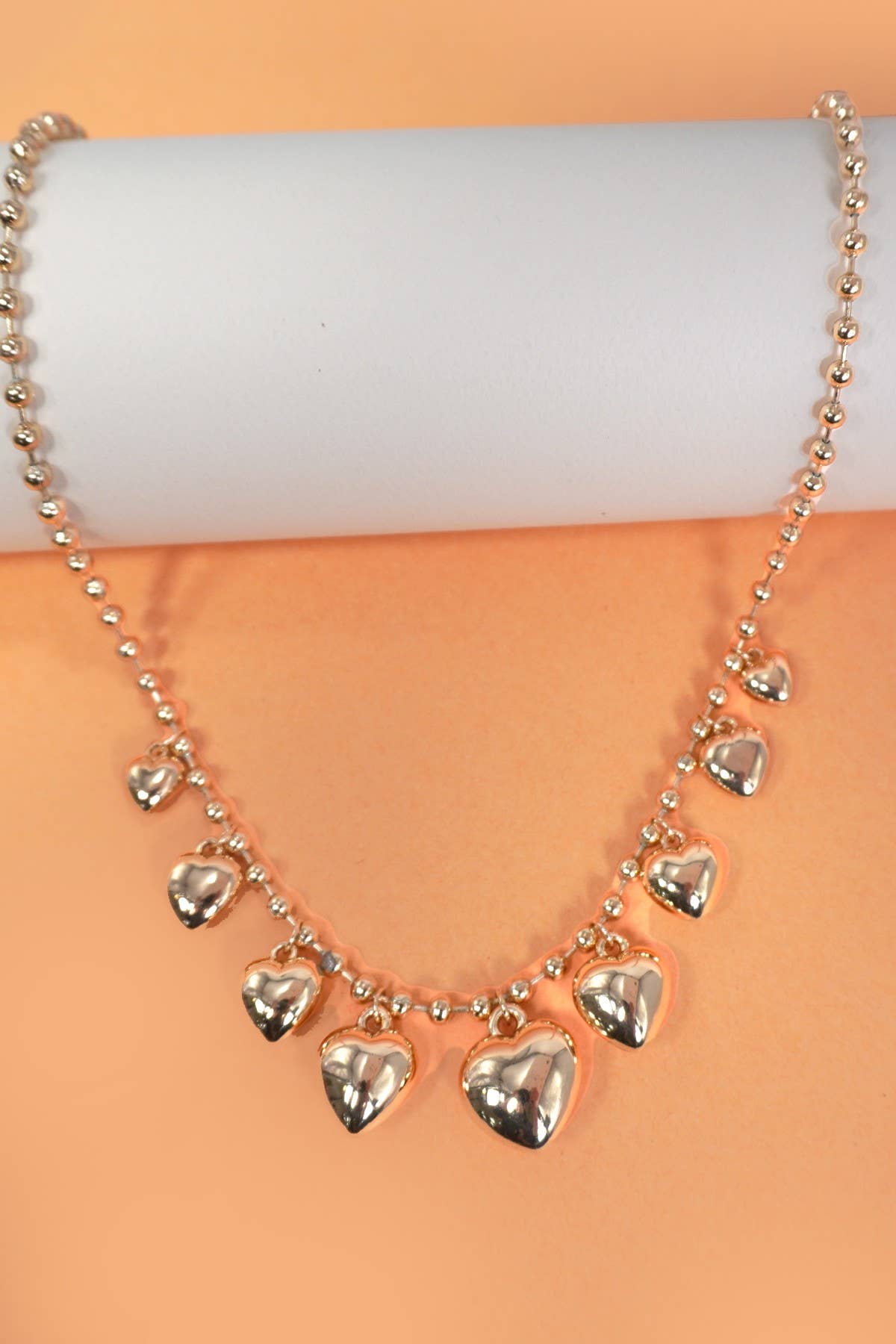 Puffy Heart Charm Necklace