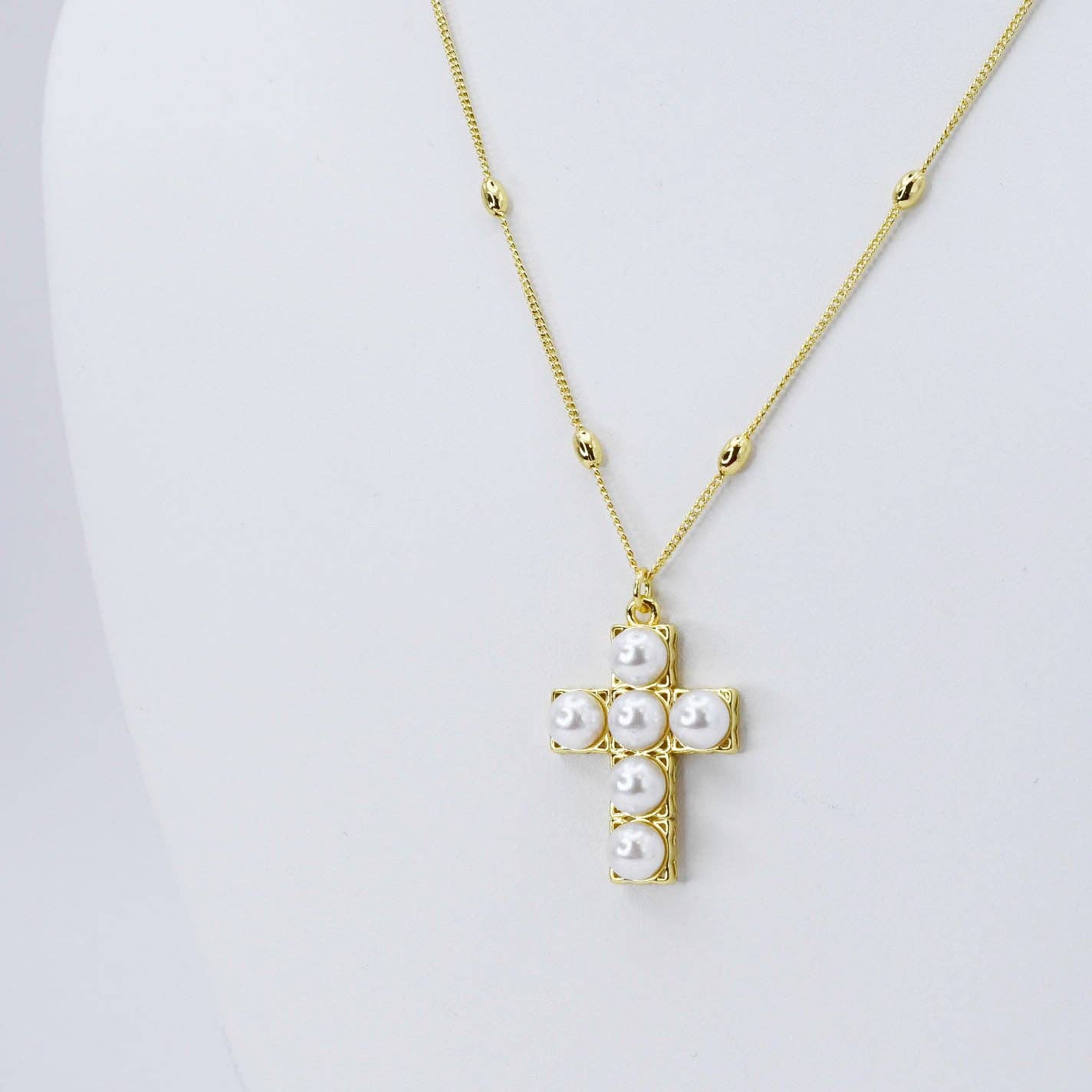 Pearl Cross Necklace