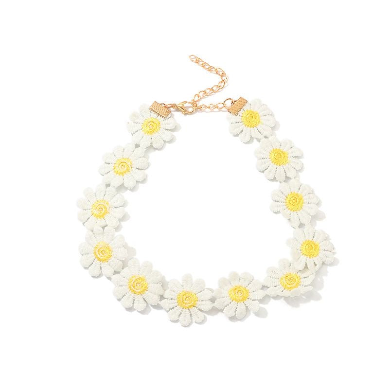 Fabric Daisy Kids Choker