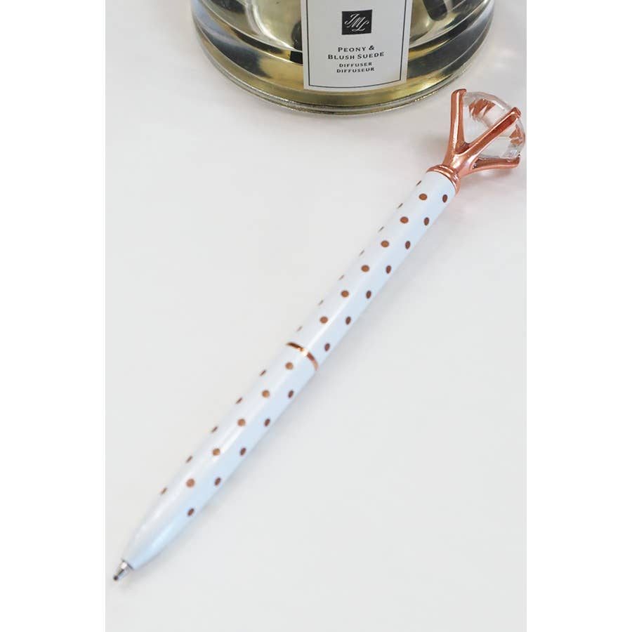 Metallic and Polka Dot Mix Diamond Pens