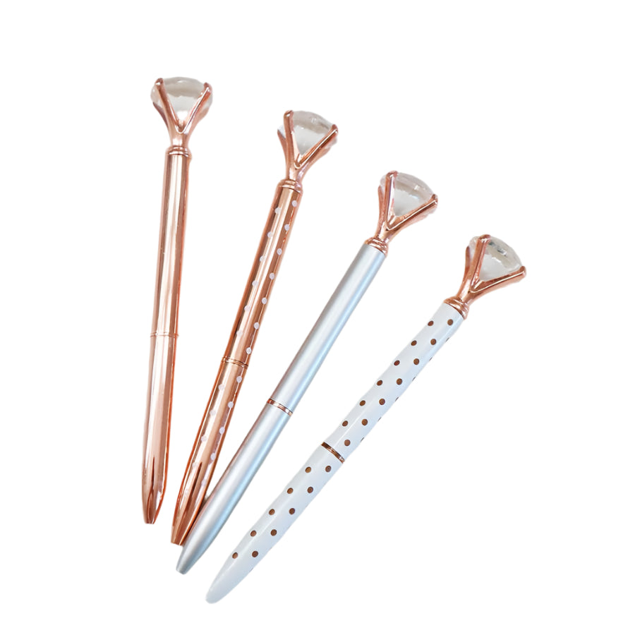 Metallic and Polka Dot Mix Diamond Pens