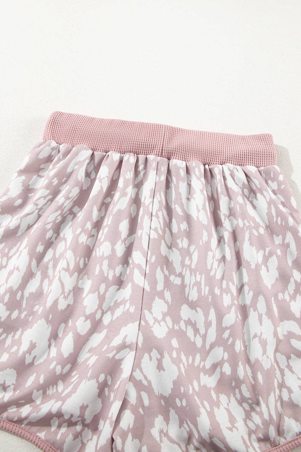 Leopard Elastic Waist Summer Shorts