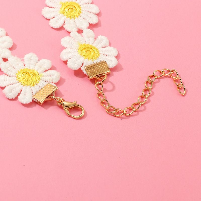 Fabric Daisy Kids Choker