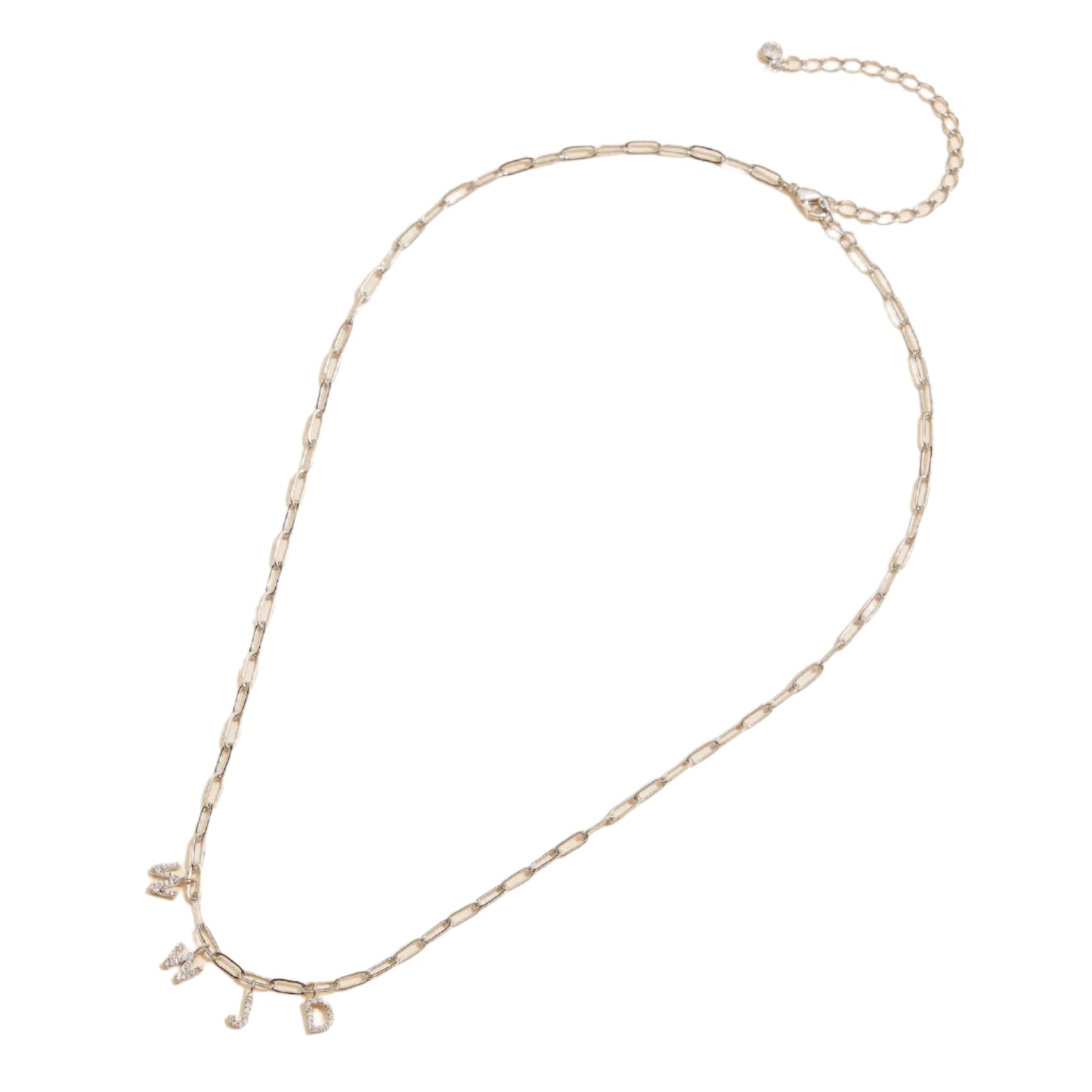 Sparkling "WWJD" Cubic Zirconia  Necklace