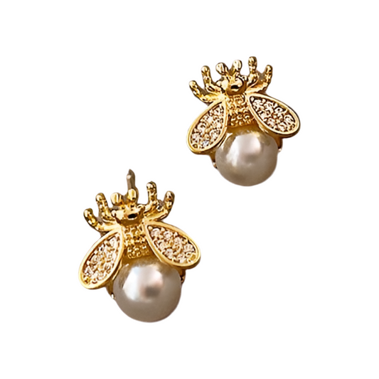 Queen Bee Pearl Earrings