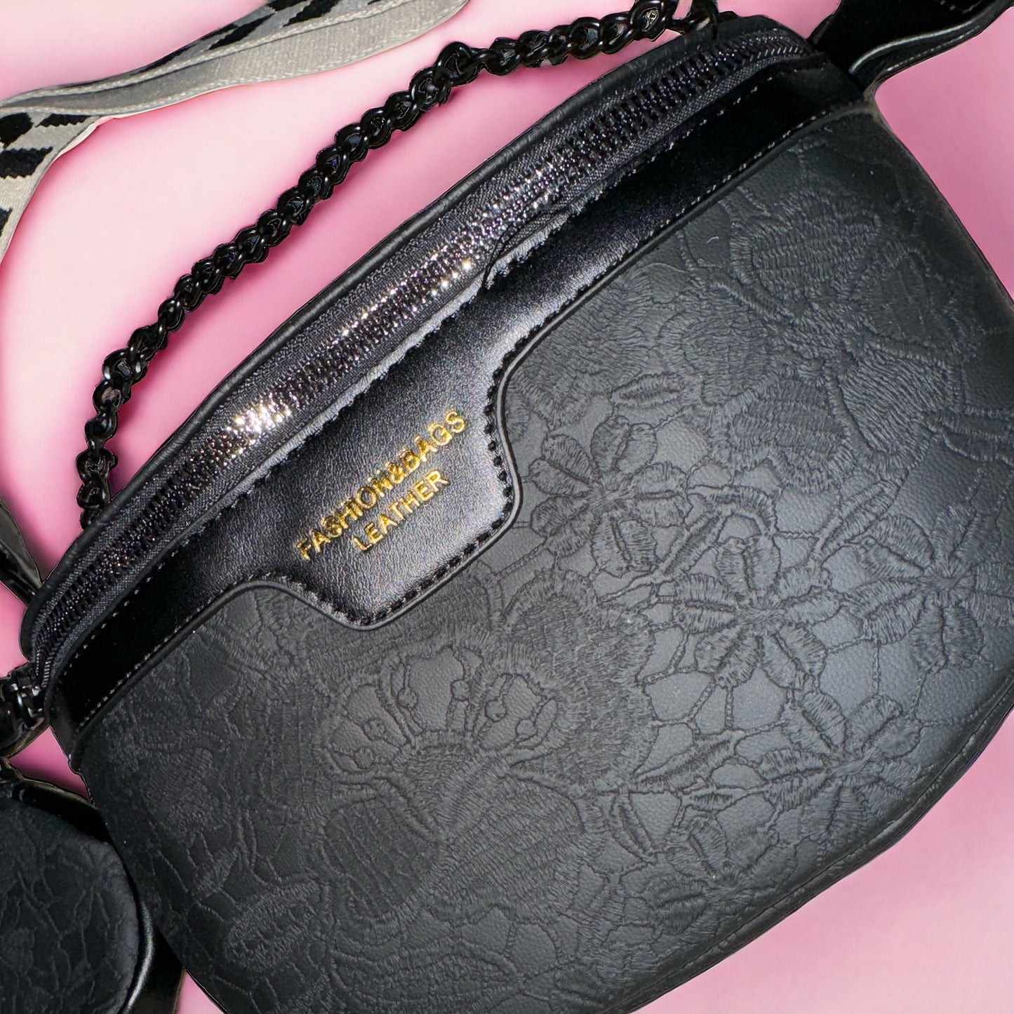 Embroidered Cross Body Bag