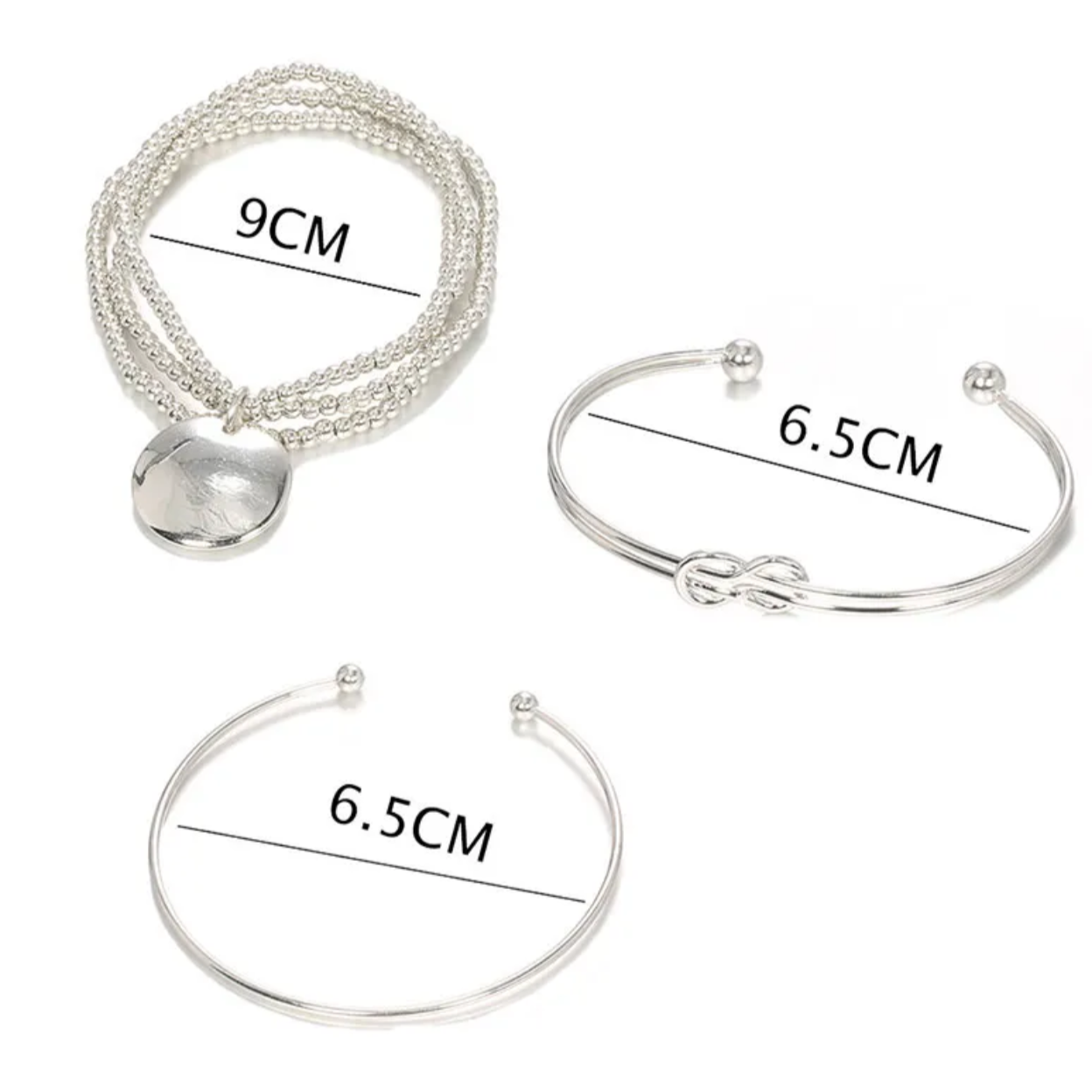Silver Bracelet Set