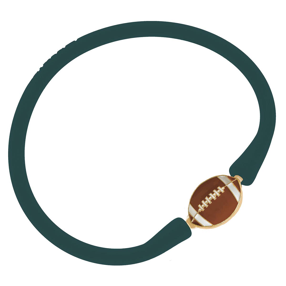 Enamel Football Silicone Bali Bracelet: Cantaloupe