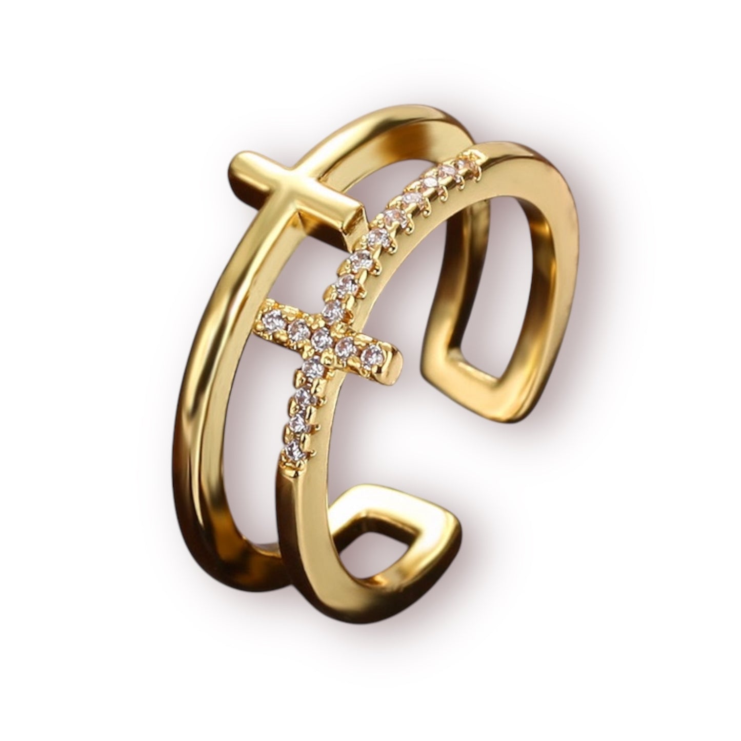 Cross Adjustable Ring