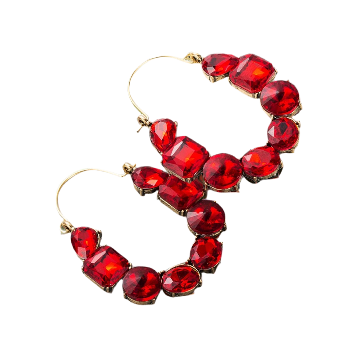 Red Bling Earrings