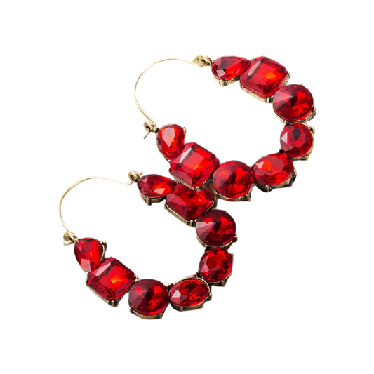 Red Bling Earrings