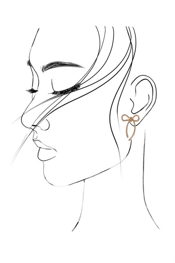Silver Bow Earrings
