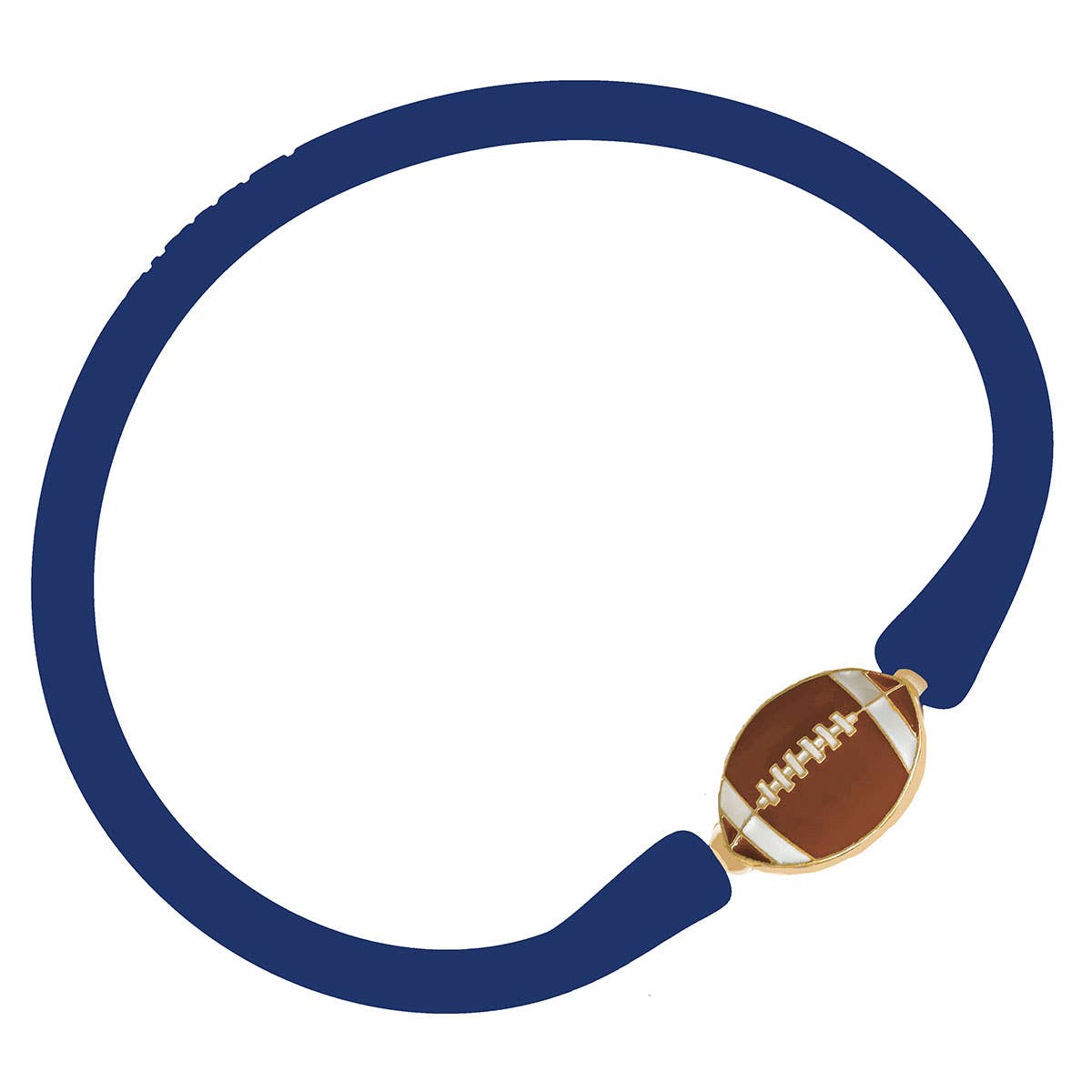 Enamel Football Silicone Bali Bracelet: Cantaloupe