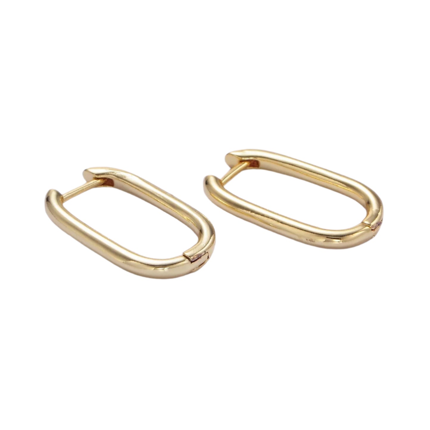 Minimalist Oblong Hoop Earrings