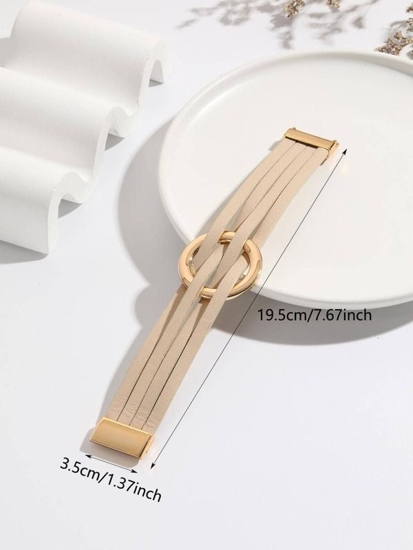 Gold & Tan Bracelet