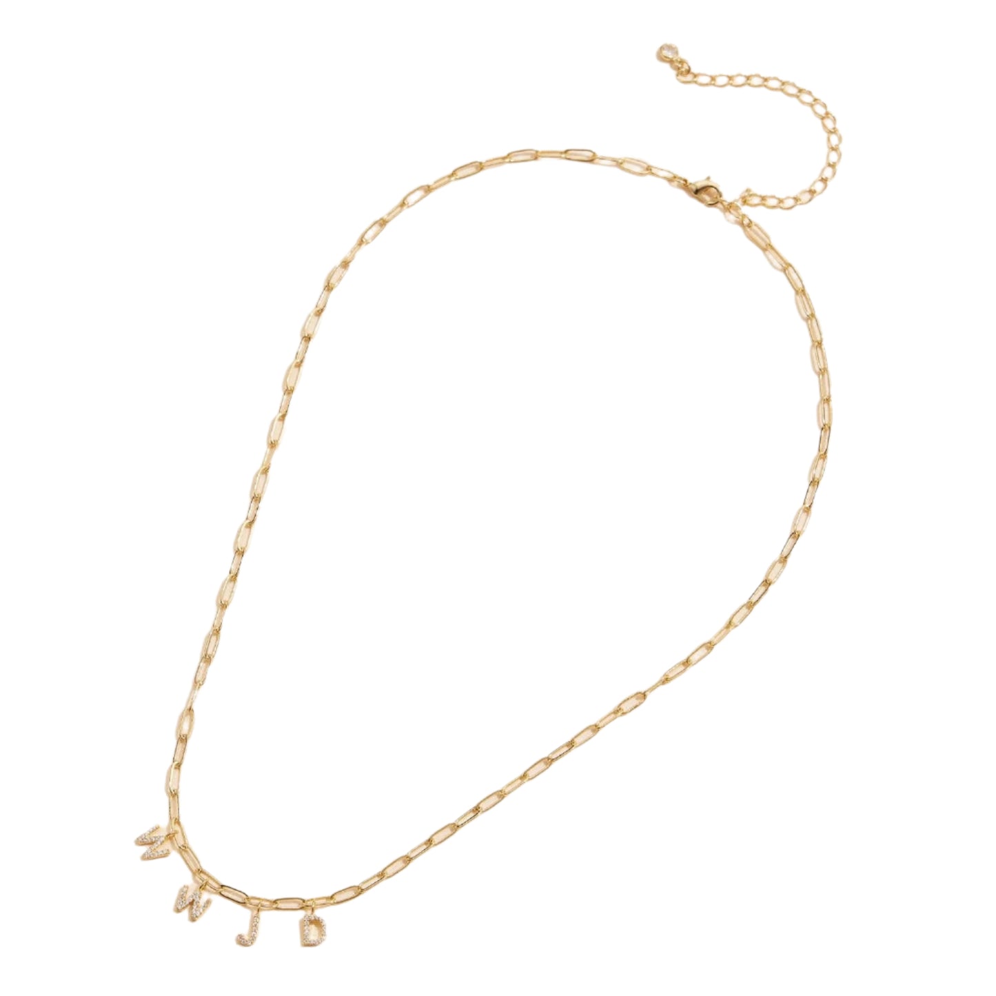 Sparkling "WWJD" Cubic Zirconia  Necklace