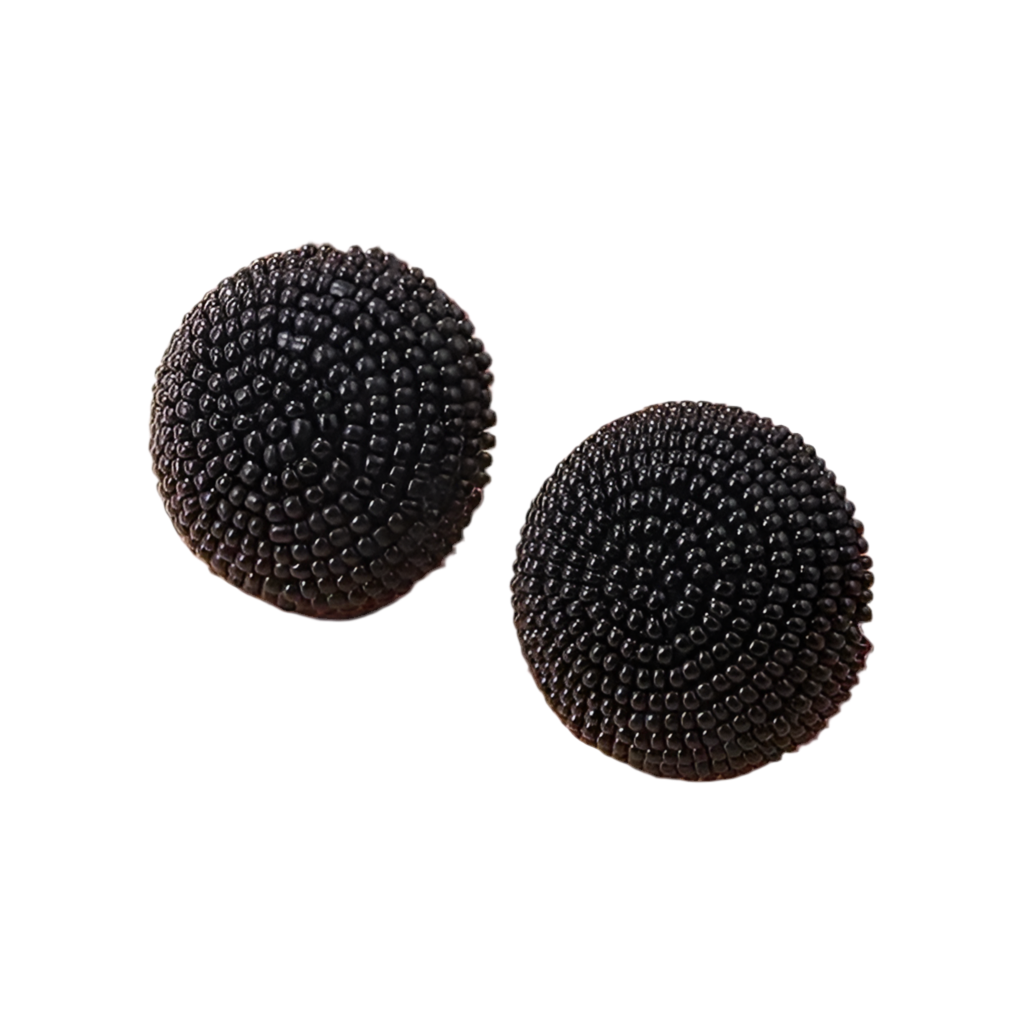 Black Bead Earrings