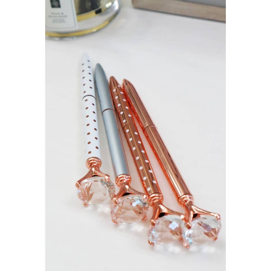 Metallic and Polka Dot Mix Diamond Pens