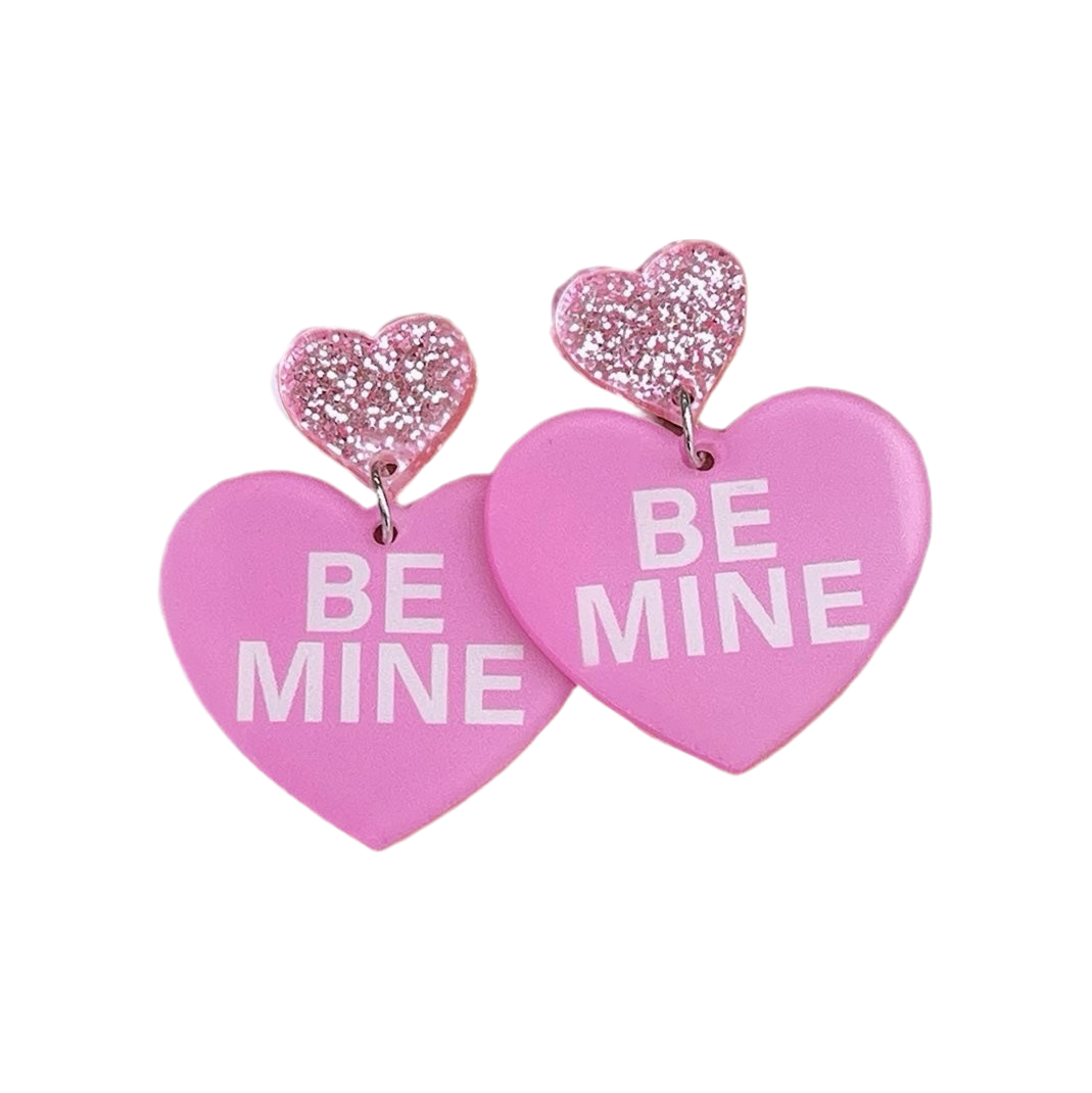 Acrylic Valentine's Day Earrings