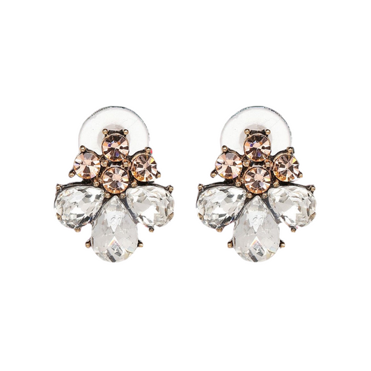 Diamond Flower Earrings