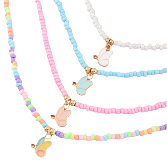 Butterfly Beaded Kids Necklace