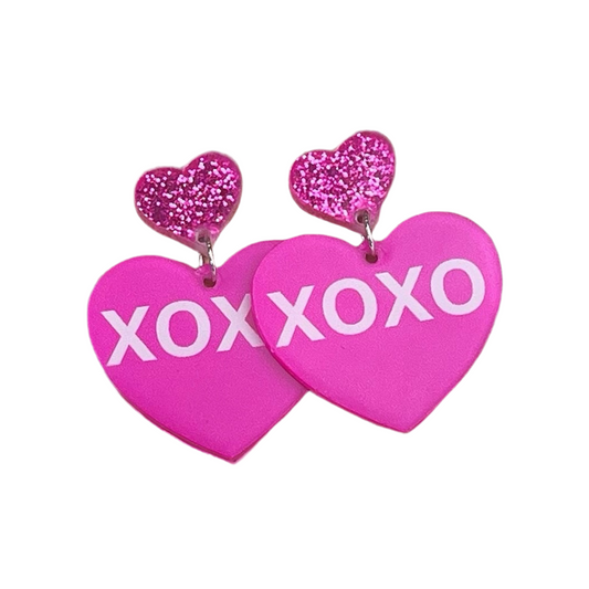 Acrylic Valentine's Day Earrings