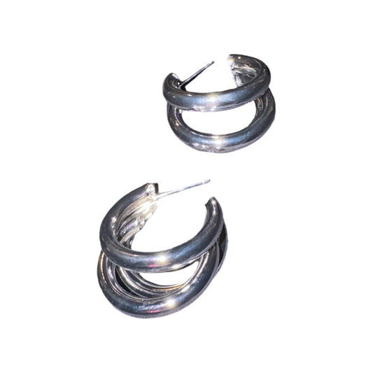 Hypoallergenic Silver Hoop Studs