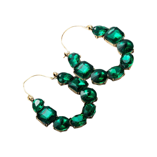 Green Bling Earrings