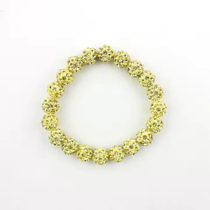 Green and Yellow Glitter Bracelets