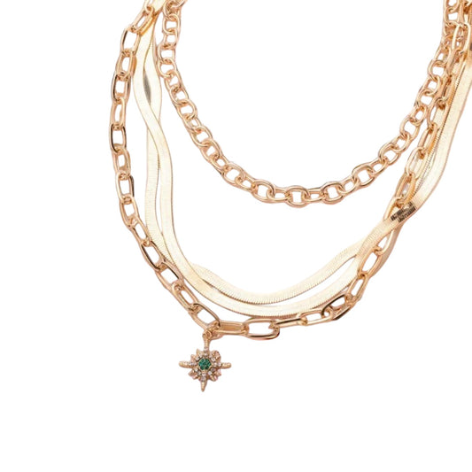 Gold Layered North Star Necklace