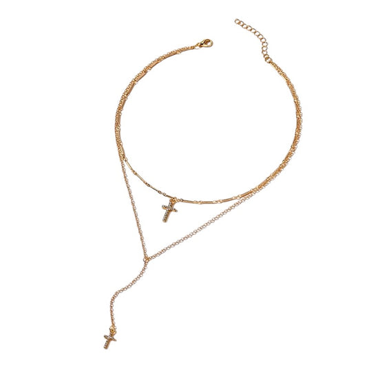 Cross Layered Necklace