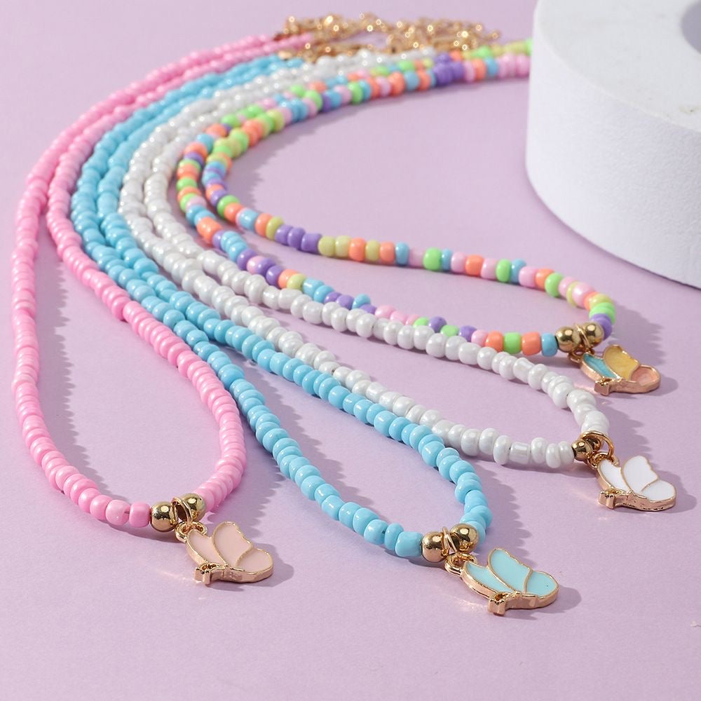 Butterfly Beaded Kids Necklace