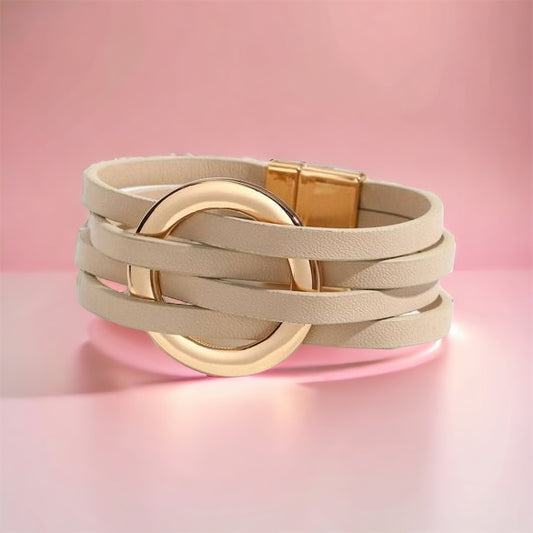 Gold & Tan Bracelet