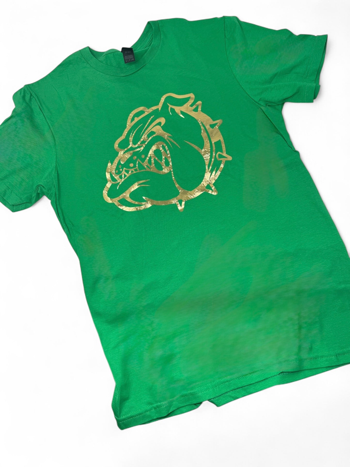 Bulldog Tee Gold + Irish Green