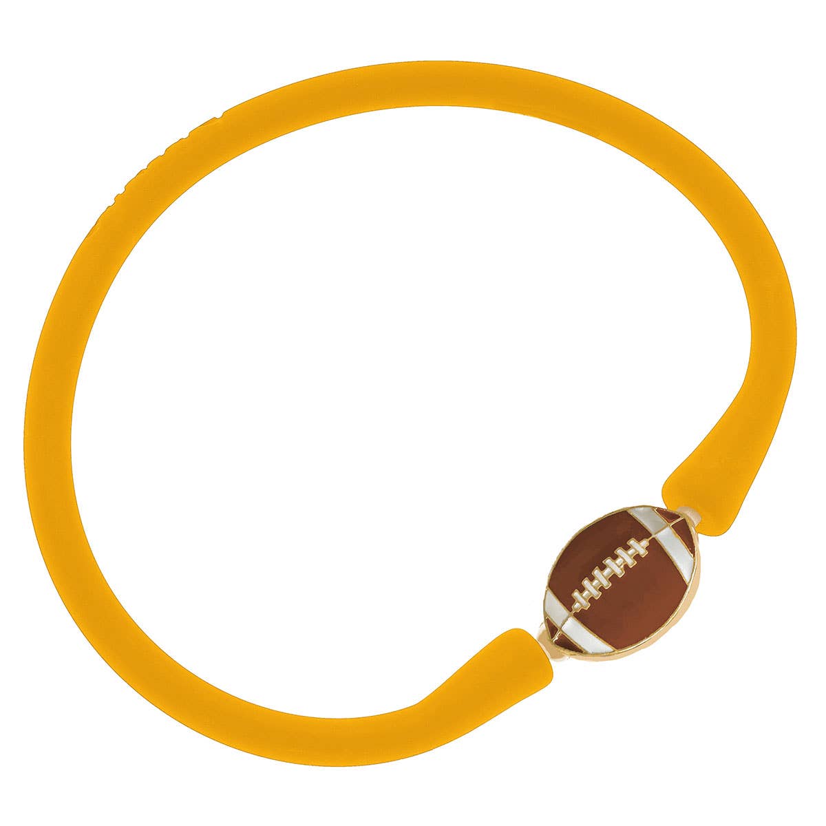 Enamel Football Silicone Bali Bracelet: Cantaloupe