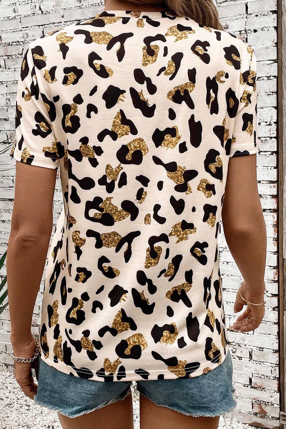 Leopard Round Neck T-Shirt