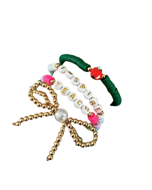 Teacher Friendship Bracelet Stack