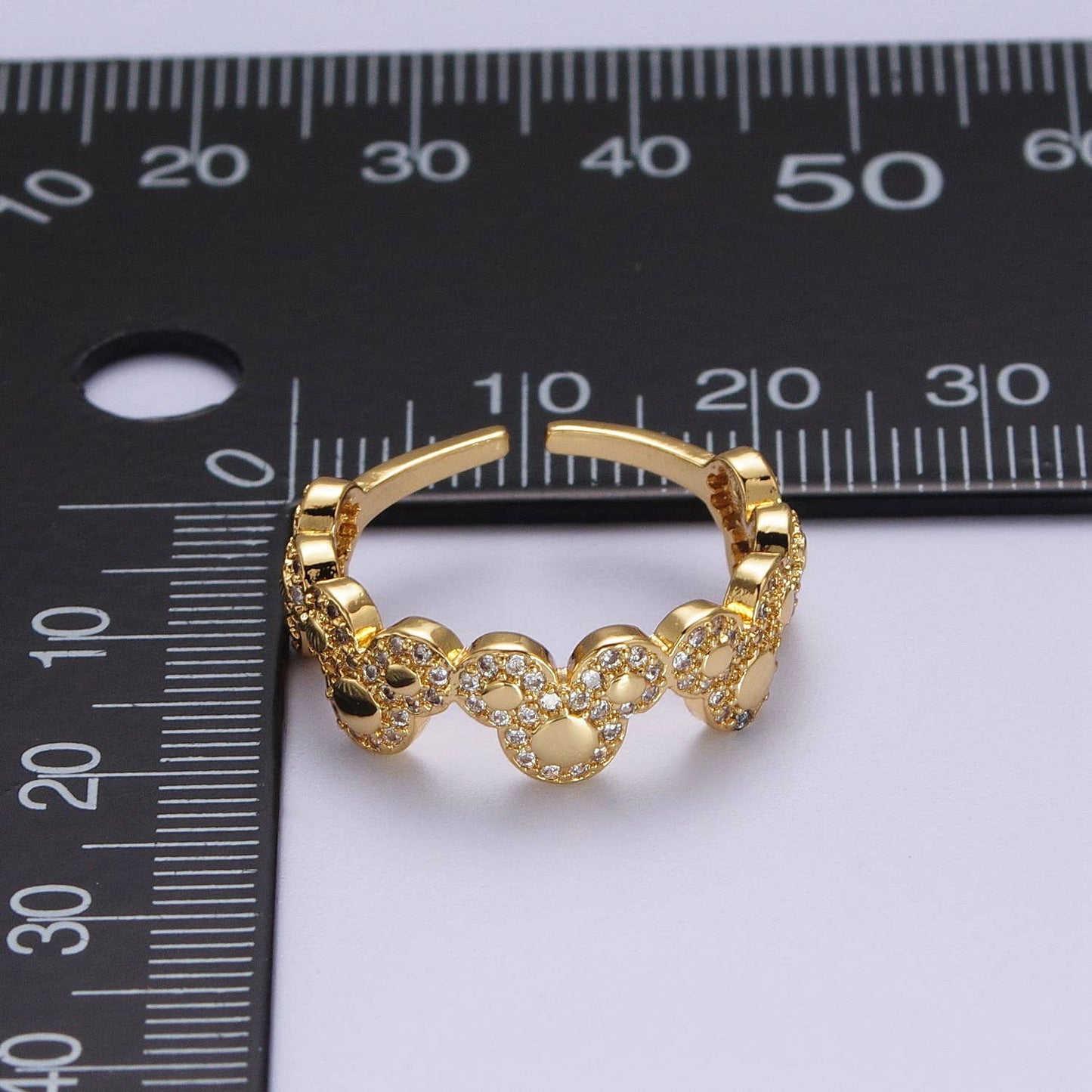 Dainty Gold Mouse Adjustable Ring