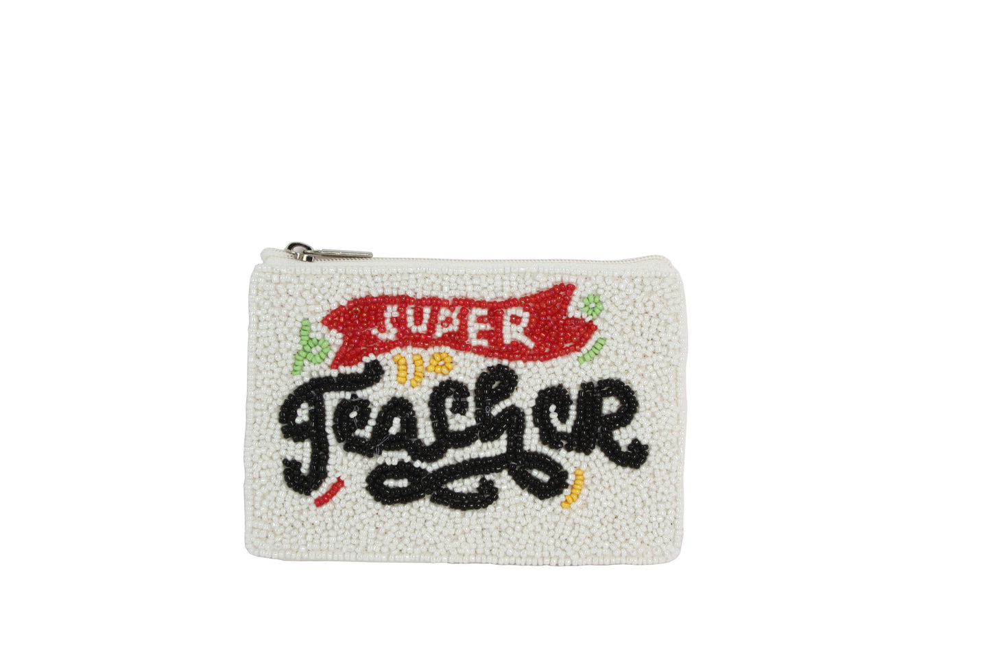 Super Teacher Beaded Coin Purse