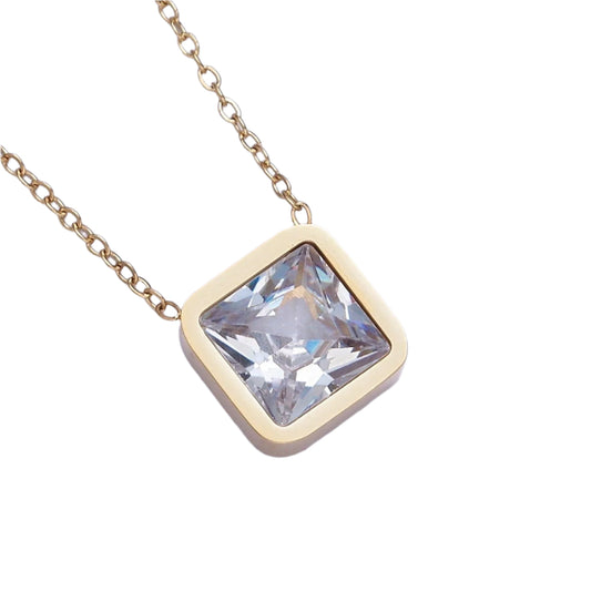 Clear Square Necklace