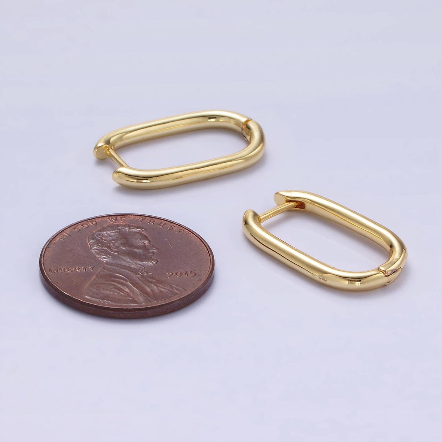 Minimalist Oblong Hoop Earrings